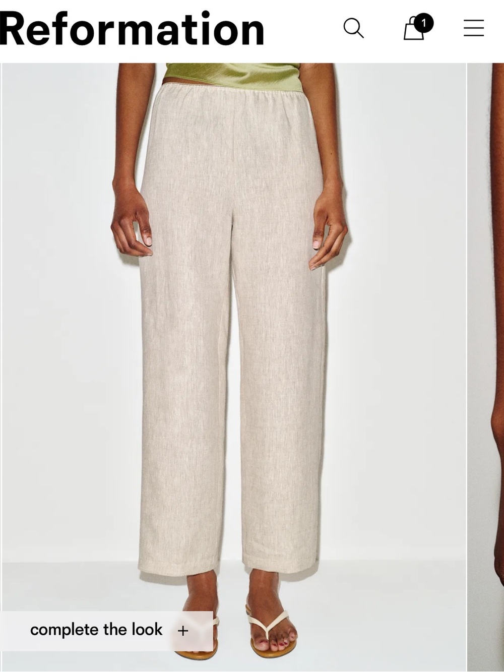 Reformation Lilah Linen Pant